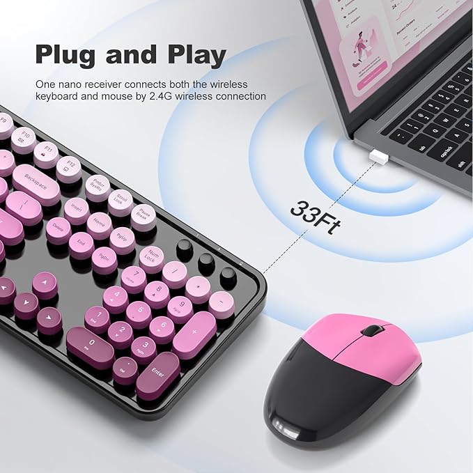 KNOWSQT Wireless Keyboard and Mouse Combo - Image 2