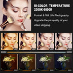 GVM 560 LED Video Light, Dimmable Bi-Color, 2 Packs Photography Lighting - Image 4