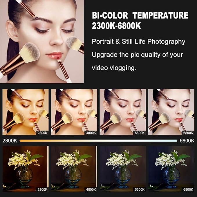 GVM 560 LED Video Light, Dimmable Bi-Color, 2 Packs Photography Lighting - Image 4
