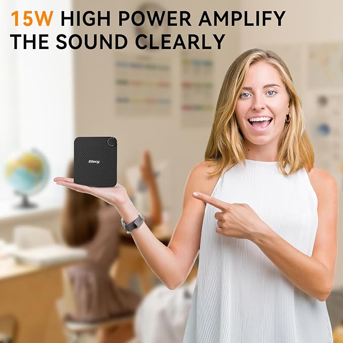 Portable Voice Amplifier with Wired Microphone Headset, Rechargeable PA System - Image 2