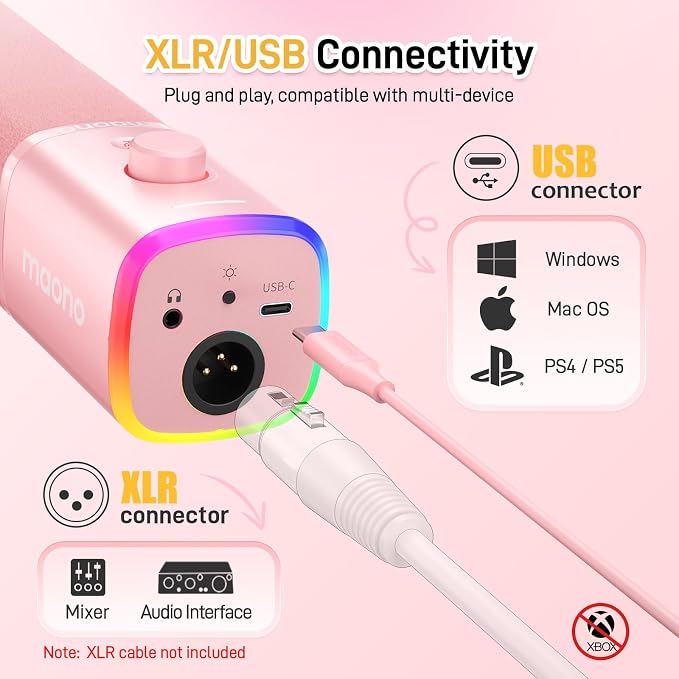 MAONO XLR/USB Gaming Microphone Kit: Dynamic PC Mic - Image 7