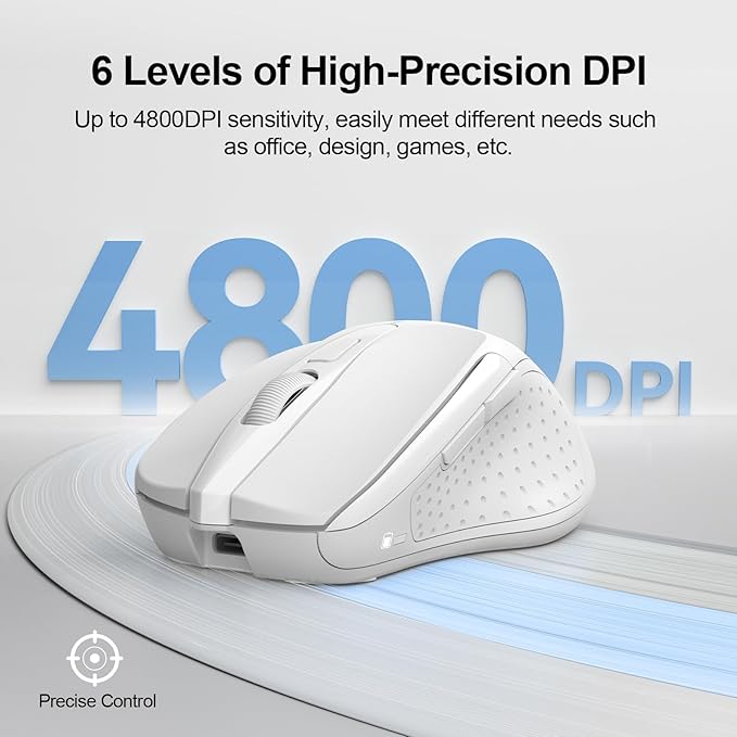 TECKNET Rechargeable Wireless Mouse, 2.4G Silent Mouse, Quiet Click, 6 - Image 5