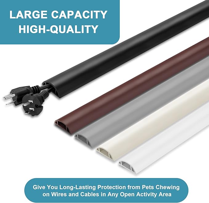 Cord Hider Floor, Cord Protector Floor Extension Cable Cover, Soft PVC Wire - Image 4