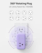 TROND Multi Plug Wall Outlet, 3 AC Outlet Extender - Image 3