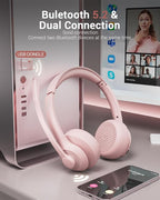 Wireless Headset with AI Noise Cancelling Microphone Bluetooth Headset - Image 3