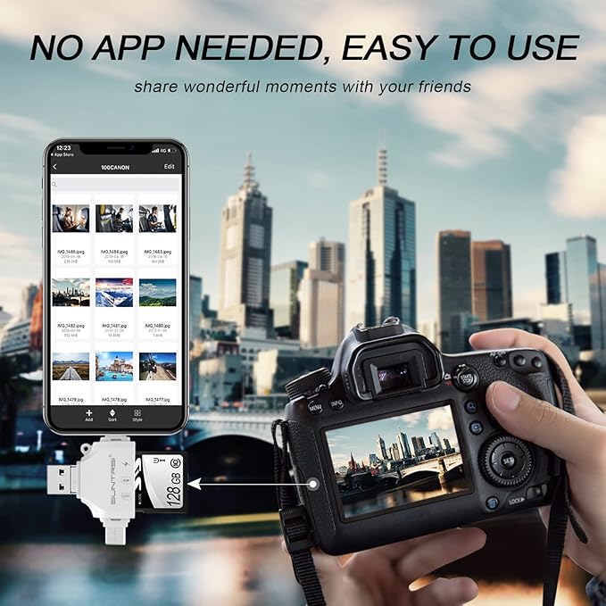 SD/Micro SD Card Reader for iPhone/ipad/Android/Mac/Computer/Camera, Portable - Image 6