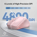 TECKNET Wireless Mouse Silent 4800 DPI Computer USB A & Bluetooth Mouse 6 - Image 4