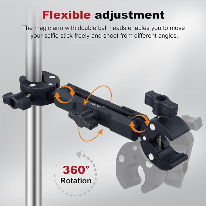 Motorcycle Ebike Mount kit for Insta360 X5, Bike & Golf Car Handlebar Clamp - Image 6