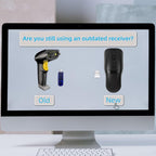 New Wireless Mouse Barcode Scanner, 2-in-1 Design 2D Handheld Barcode Scanner - Image 2