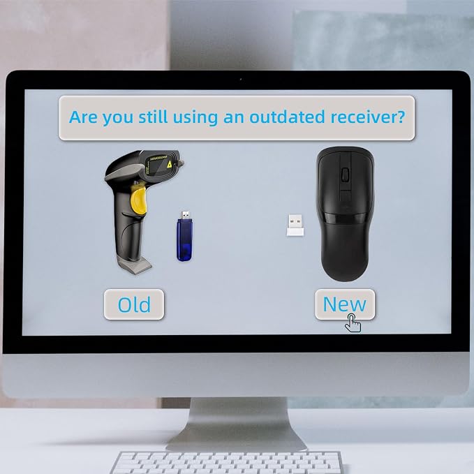 New Wireless Mouse Barcode Scanner, 2-in-1 Design 2D Handheld Barcode Scanner - Image 2
