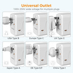 TESSAN Universal Travel Adapter, 45W International Plug Adaptor - Image 3
