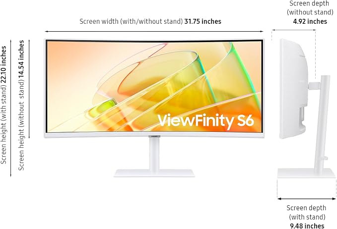 Samsung 34” ViewFinity Series Ultra-WQHD 1000R Curved Computer Monitor - Image 3