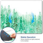 Green Forest Mouse Pad, Watercolor Trees Mouse Pad, Gaming Mouse Mat Square - Image 6