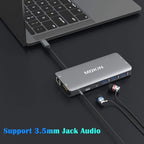 USB C Hub Multiport Adapter-10 in 1 Portable Dongle - Image 6