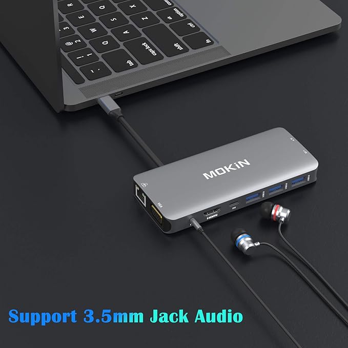 USB C Hub Multiport Adapter-10 in 1 Portable Dongle - Image 6