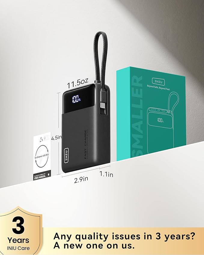 INIU 20000mAh Power Bank, Small 45W PD Fast Charging Portable Charger - Image 7