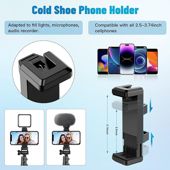 Victiv 70" Phone Tripod, Camera Stand Tripod - Image 4