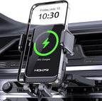 Wireless Car Charger, MOKPR 15W Fast Charging Auto Clamping CD Slot Air Vent by MOKPR