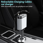 Retractable Car Charger, 120W 2.7Ft Retractable Cables and 4 Electronic Ports - Image 6
