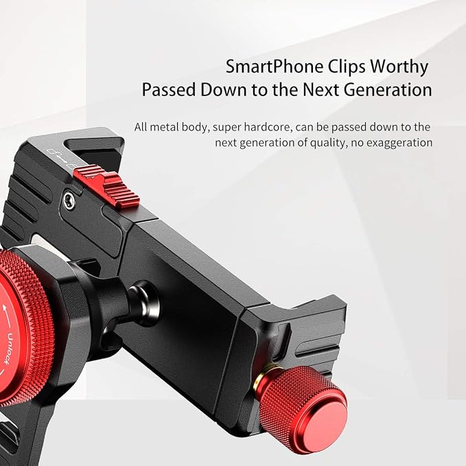 Cell Phone Tripod Mount, ULANZI ST-14 Smartphone Tripod Mount Adapter Aluminum - Image 8