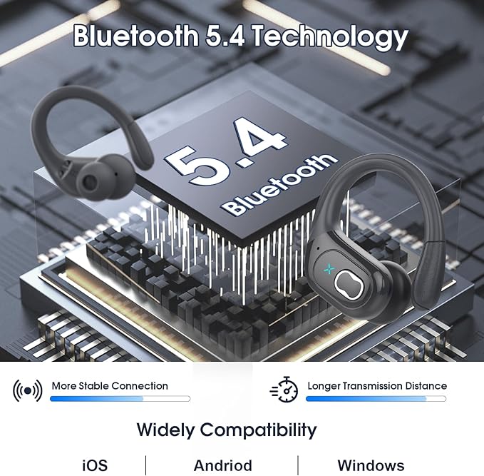 Wireless Earbuds 75hrs Bluetooth 5.4 Headphone Sport, 2026 Bluetooth Earbuds - Image 4