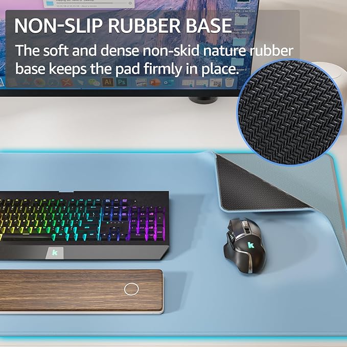 KTRIO Large Gaming Mouse Pad Desk Mat, Superior Micro-Weave Cloth, Non-Slip - Image 4