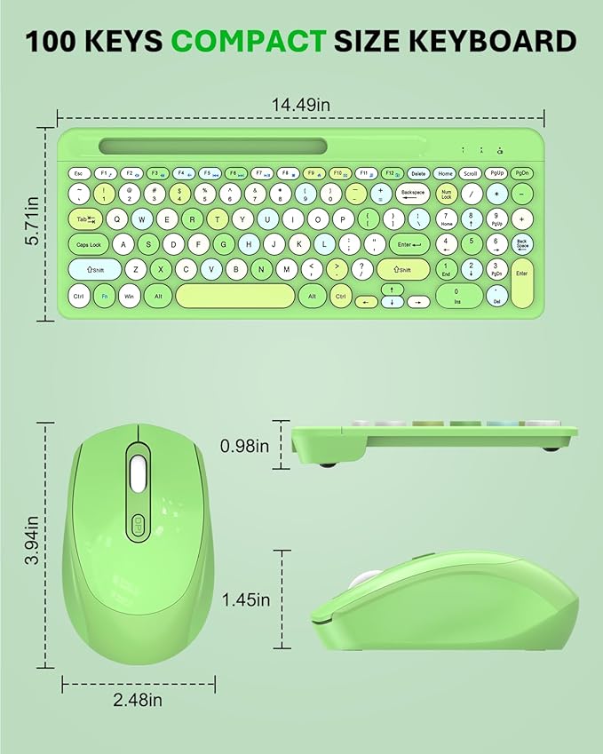 Colorful Wireless Keyboard and Mouse Combo - Image 8