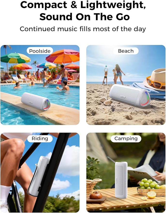 Bluetooth Speaker, 20W HD Sound, Portable Wireless, IPX5 Waterproof, - Image 7