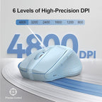 TECKNET Wireless Mouse Silent 4800 DPI Computer USB A & Bluetooth Mouse 6 - Image 4