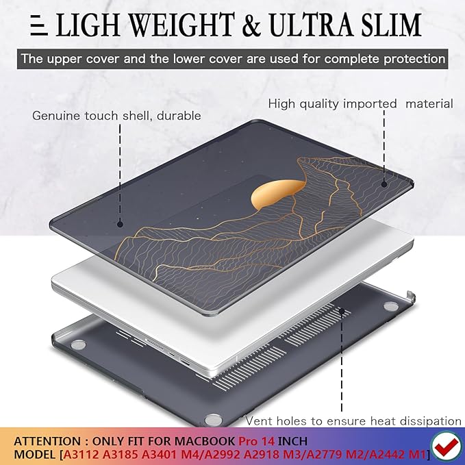 CISSOOK Compatible with MacBook Pro 14 inch 2024 2023 2022 2021 Release M4 M3 - Image 3