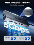 MCY USB C Hub, Laptop Docking Station Dual Monitor Single 8K, 10 in 1 Type-C - Image 5
