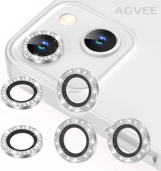 AGVEE 3+3 6 Pack for iPhone 13 6.1 inch / 13 Mini 5.4 inch Camera Lens Protector by AGVEE