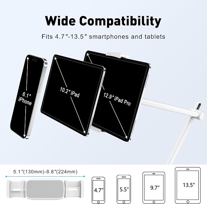 AboveTEK Tablet Stand Holder, Aluminum iPad Holder - Image 3
