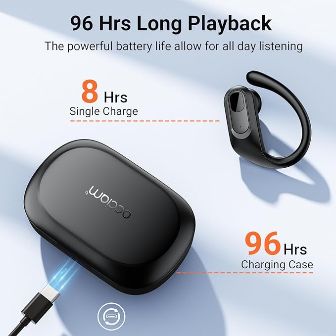 occiam Wireless Earbuds Bluetooth Headphones Ear Buds 96Hrs Playback Sport - Image 3