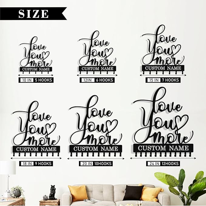 Personalized Key Holder Wall Mount, Custom Metal Key Rack Key Holder - Image 6