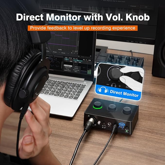 FIFINE PC Audio Mixer for Recording Music, USB Interface for Streaming and - Image 4