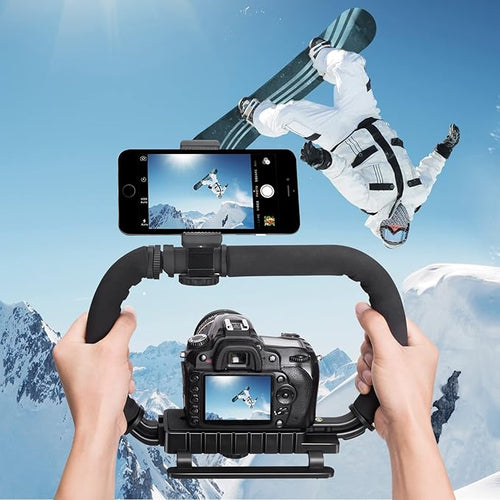 3-Shoe DSLR/Mirrorless/Action Camera Camcorder Phone Stabilizer Expansion Cage - Image 2