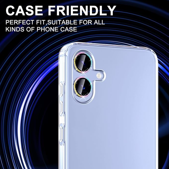 for Samsung Galaxy A06 Camera Lens Protector, Individual Metal Ring Tempered - Image 5