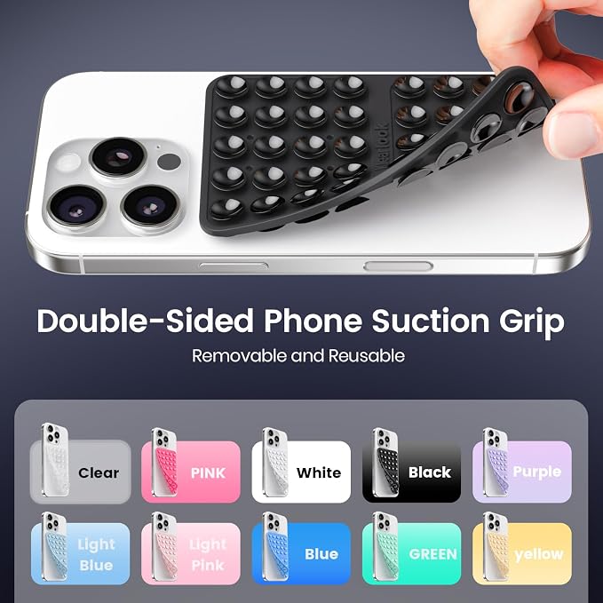 2PCS Silicone Suction Cup Phone Case Mount Double Sided, Hands-Free Phone - Image 4