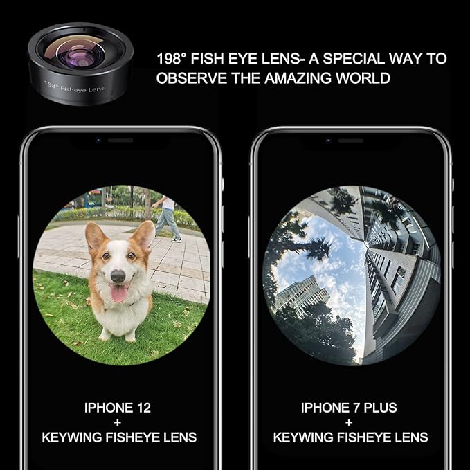 KEYWING Fisheye Lens 198° Fish Eye Phone Camera Lens Kit - Image 3