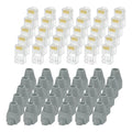 MECCANIXITY 60pcs Cat6 RJ45 Pass Through Connectors, RJ45 Connector 8P8C Gold by MECCANIXITY