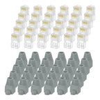 MECCANIXITY 60pcs Cat6 RJ45 Pass Through Connectors, RJ45 Connector 8P8C Gold by MECCANIXITY