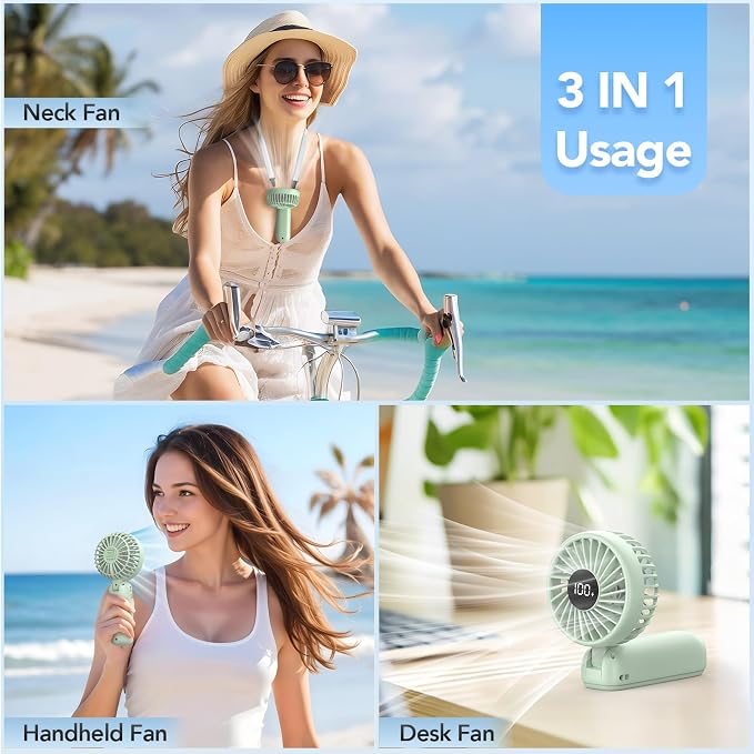 PANERGY Portable Handheld Fan, 5000mAh Rechargeable, 14H Max Cooling Time - Image 7