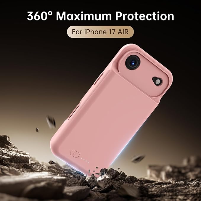 GIN FOXI Battery Case for iPhone 17 AIR, Charging Case Charger 8500mAh - Image 5