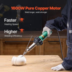 VEVOR Hot Air Plastic Welder, 1600W Hot Air Torch Pistol, 122-1112℉ PVC TPO - Image 2