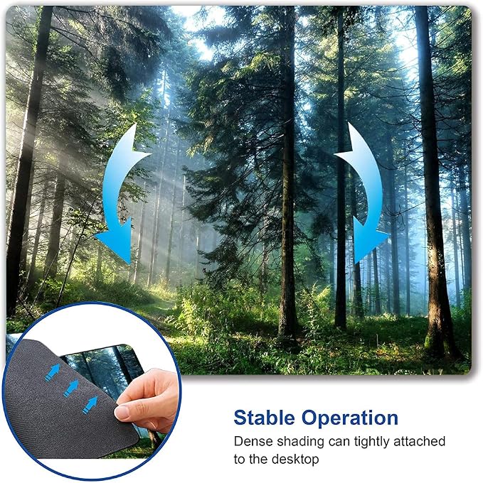 Forest Mouse Pad, Natural Scenery Mouse Pad Custom Design, Square Waterproof - Image 6