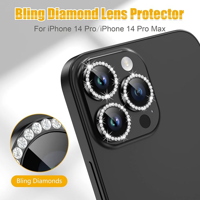 AGVEE 3+3 6 Pack for iPhone 14 Pro 6.1" / 14 Pro Max 6.7" Camera Lens Protector - Image 4