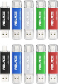 ABLAZE 16GB Type C Flash Drive 10 Pack, Dual USB 2.0+USB C Memory Stick Thumb by ABLAZEGlobal