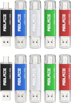 ABLAZE 16GB Type C Flash Drive 10 Pack, Dual USB 2.0+USB C Memory Stick Thumb by ABLAZEGlobal