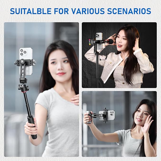 Ulanzi MA53 Metal Tripod Phone Mount, Smartphone Tripods Adapter - Image 6